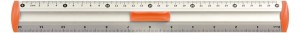 Linijka aluminiowa 30cm uchwyt pomarańczowy TETIS BL040-PC