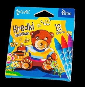 Kredki TETISKI świecowe 12 kolorów KT015-AB MIPRO