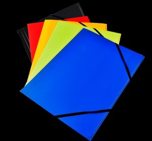 Teczka A4 z gumką na rogach limonka 350g. BT600-Y TETIS