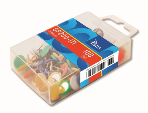 Pinezki kolorowe (100szt.) GP200-M TETIS