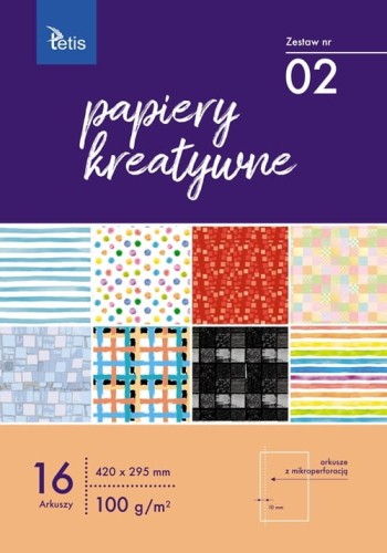 Zeszyt papierów kreatywnych A3 100g. 16 ark. KB031-02 TETIS
