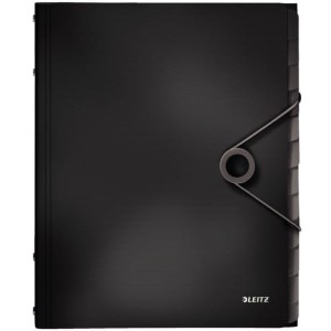 Teczka segregująca 12 przekładek czarna PP LEITZ SOLID 45701095