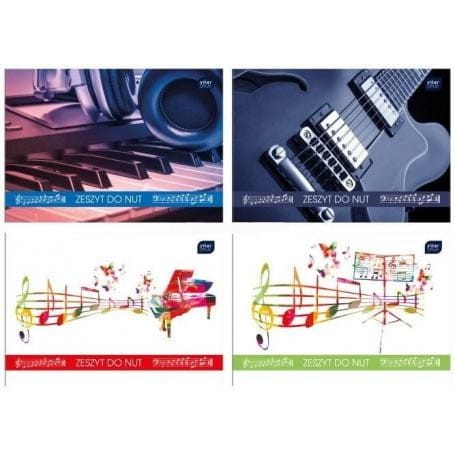 Zeszyt do nut B5 16k mix szeroka linia INTERDRUK 7469