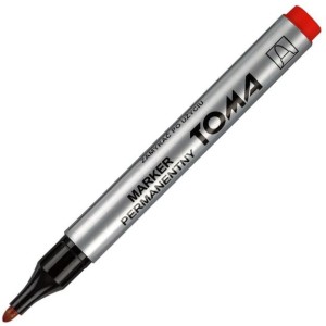 Marker permanentny czerwony TO-090 TOMA