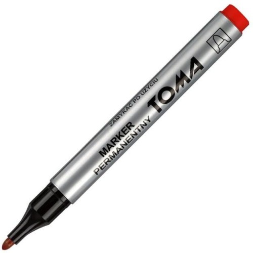 Marker permanentny czerwony TO-090 TOMA