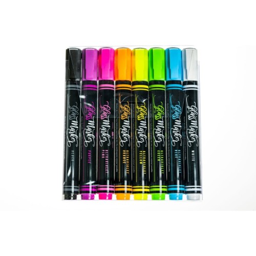 Marker kredowy do szkła RMG-1/ 8sztuk etui ULTRAVIOLET 463-800 RYSTOR