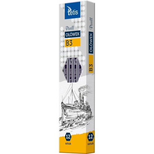 Ołówek PIXELL heksag. 3B (12) KV060-B3 TETIS