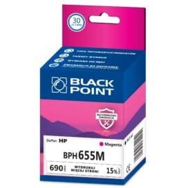 Tusz BLACK POINT BPH655M HP 655 (CZ111AE) purpurowy