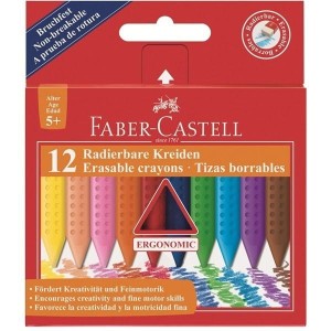 Kredki GRIP trójkątne 12 kolorów FABER-CASTELL 122520 FC
