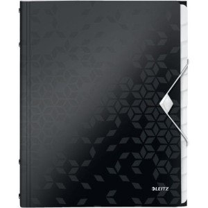 Teczka 12 przeródek A4 200k czarna LEITZ WOW 46340095