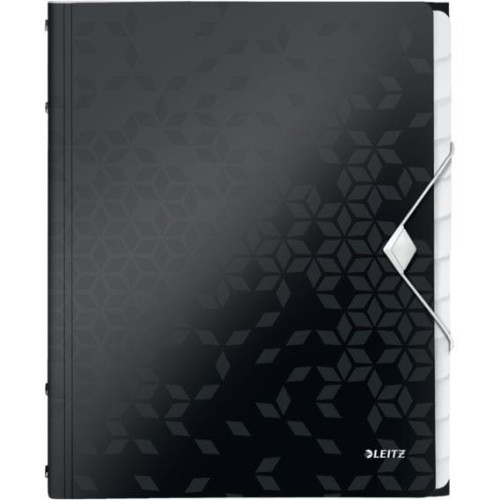 Teczka 12 przeródek A4 200k czarna LEITZ WOW 46340095
