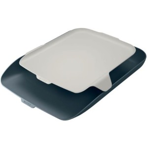 Półka na dokumenty LEITZ Cosy z organizerem szara 52590089