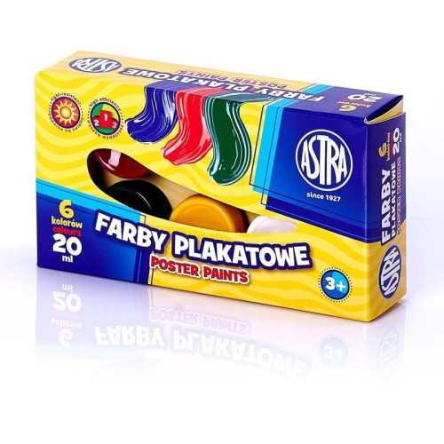 Farby plakatowe 6 kolorów - 20 ml 301109001 ASTRA
