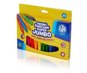 Kredki świecowe super Jumbo 12 kolorów 316118003 ASTRA