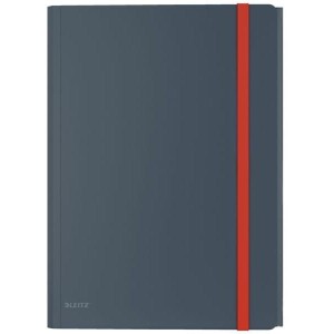 Teczka z gumką i kieszonką, PP, szara 46190089