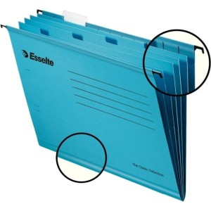 Teczka zawieszana A4 z przekładkami 10szt niebieska 93133 ESSELTE