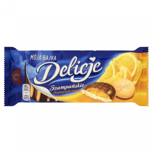 Ciastka DELICJE Szampańskie 147g pomarańcza