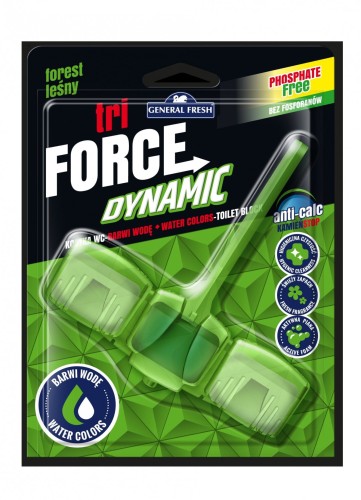 Zawieszka do WC TRI FORCE barwiąca 54g las GENERAL FRESH