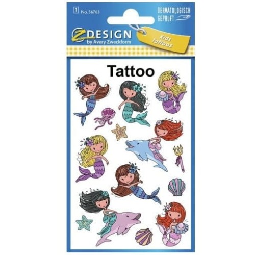 Naklejki tatuaże dla dzieci SYRENKI 56763 Z-DESIGN KIDS TATTOO AVERY ZWECKFORM
