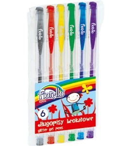 Pióra żel.GRAND z brok.6kolor. 160-1810