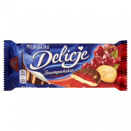 Ciastka DELICJE Szampańskie 147g wiśnia
