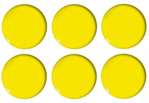 Magnesy do tablic żółte wypukłe 30mm/6 GM301-PY6 TETIS