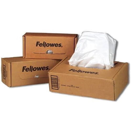 Worki do niszczarek Fellowes, rozmiar 121-143l, opakowanie 50 sztuk, 3605801