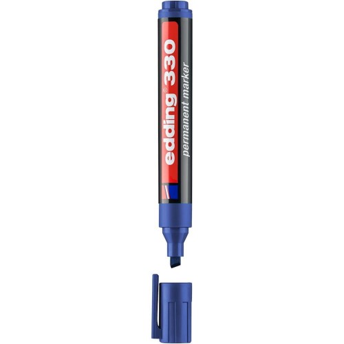 Marker Edding 330 niebieski końcówka ścięta
