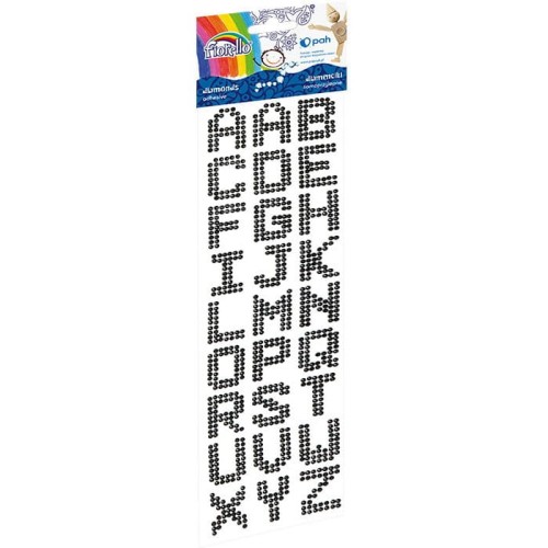 Diamenciki samoprzylepne czarne LITERKI Fiorello GR-DS090-01 170-2476