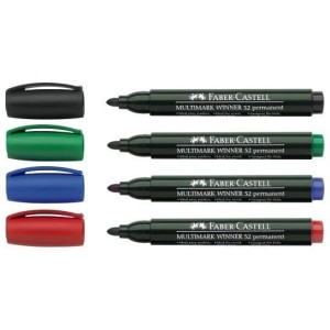 Marker permanentny nr 52 niebieski okrągła końcówka 157851 Faber-Castell