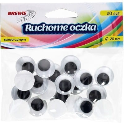 Oczka ruchome samoprzylepne 20mm(20szt.)RO12