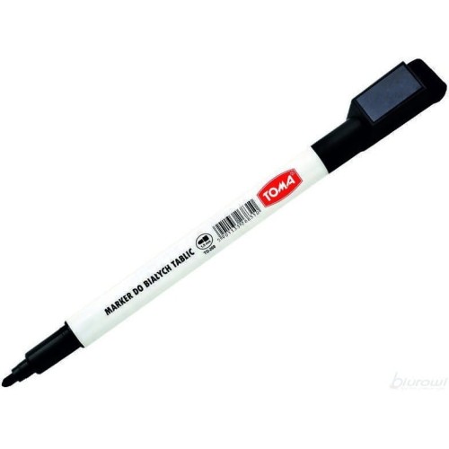 Marker do białych tablic czarny TO-268 z magnesem i gąbką