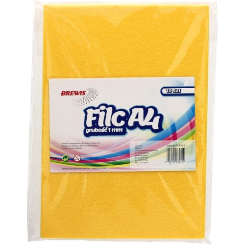 Filc A4 żółty 1mm(10ark)FC410-2