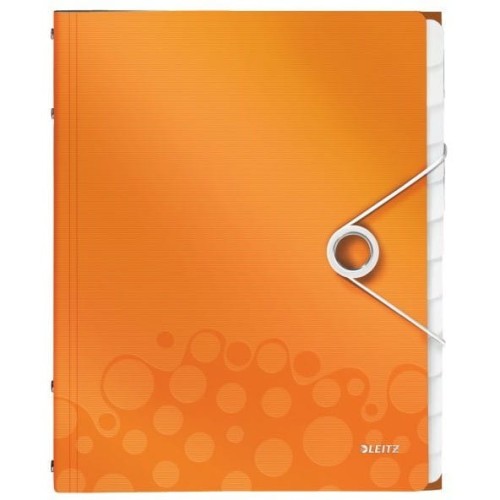 Teczka 12 przeródek A4 200k pomarańczowa 46340044 LEITZ WOW