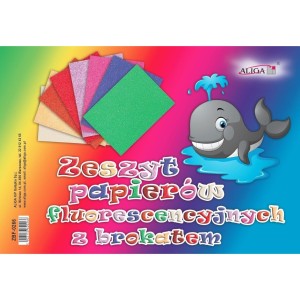 Zeszyt papierów fluorescencyjnych z brokatem ZBF-0266 B5 ALIGA