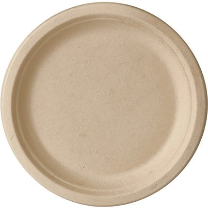 Talerz z trzciny cukrowej śr.23cm(50szt) naturalny PURE