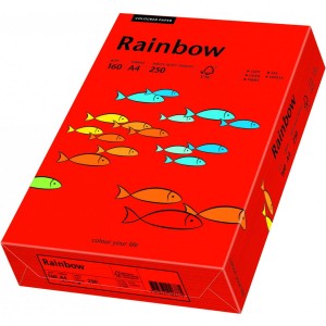 Papier xero kolorowy A4 160g RAINBOW R28 ciemno czerwony 88042483