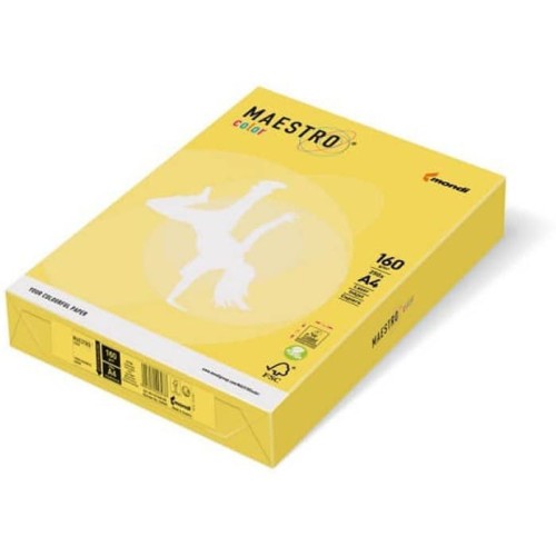 Papier A4 160g MAESTRO COLOR CY39 kanarkowy intensywny 250a