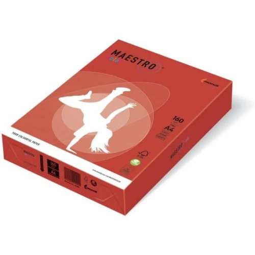 Papier xero A4 160g MAESTRO COLOR CO44 czerwień koralowa intensive 250a