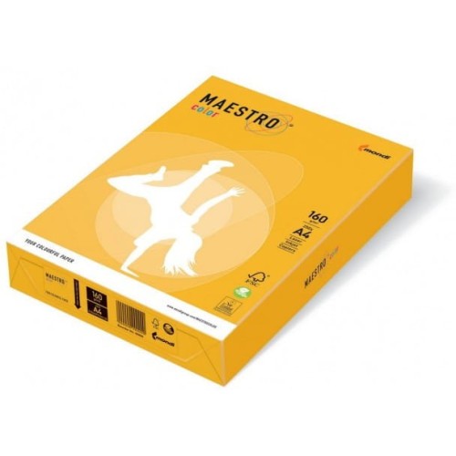 Papier xero A4 160g MAESTRO COLOR IG50 żółć siarkowa (250ark) intensive