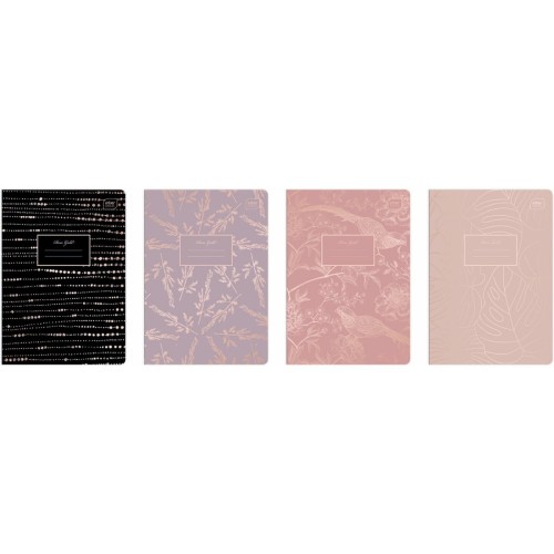 Zeszyt A5 60k. linia METALLIC ROSE GOLD 70 g INTERDRUK
