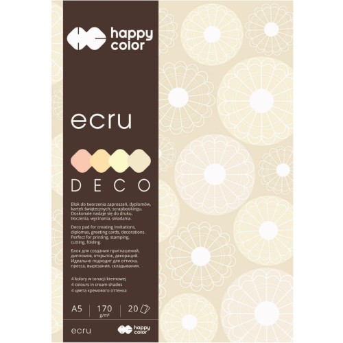 Blok DECO ECRU HAPPY COLOR A5 20ark.4kol. HA 3717 1520-092