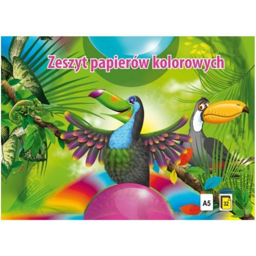 Zeszyt papierów kolorów A5 32kartki KRESKA
