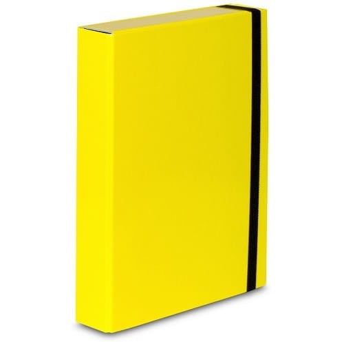 Teczka z gumką BOX CARIBIC jasno żółta 5cm 341/28 VAUPE