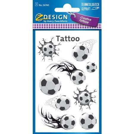 Naklejki tatuaże dla dzieci PIŁKA 56740 Z-DESIGN KIDS TATTOO AVERY ZWECKFORM