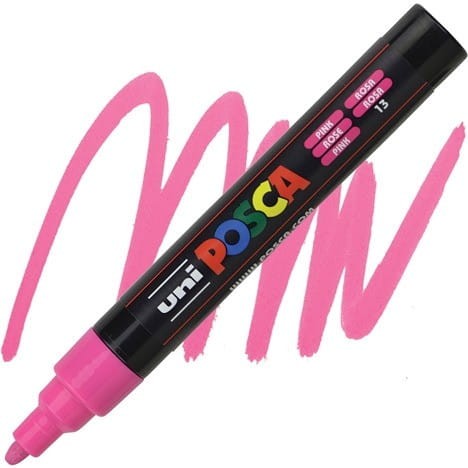 Marker z farbą plakatową Posca PC-5M, różowy, Uni