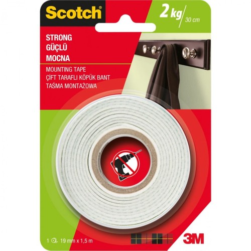 Taśma montażowa 19mmx1,5m mocna SCOTCH
