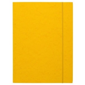 Teczka z gumką prostą NATUNA A4 preszpan żółta 390g