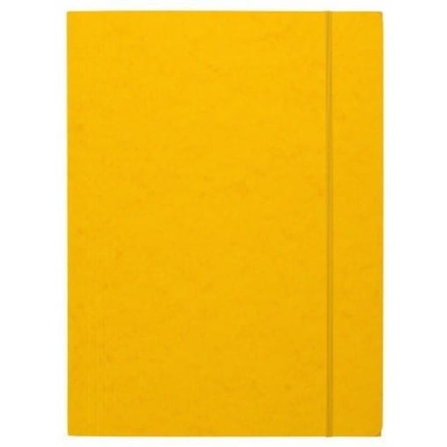 Teczka z gumką prostą NATUNA A4 preszpan żółta 390g