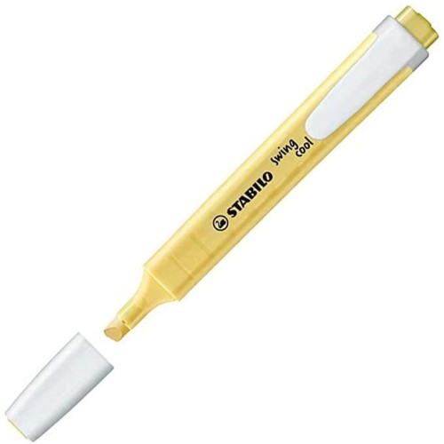 Zakreślacz STABILO swing cool 275/144-8 pastel mleczny żółty